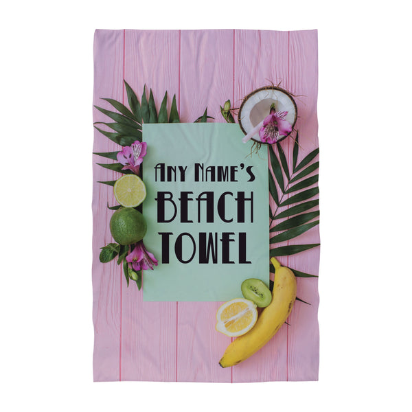 Personalised Beach Towel - Tropical Summer