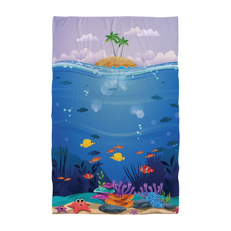 Personalised Beach Towel - Underwater Scene