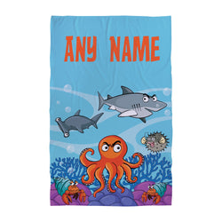 Personalised Beach Towel - Sea Animals