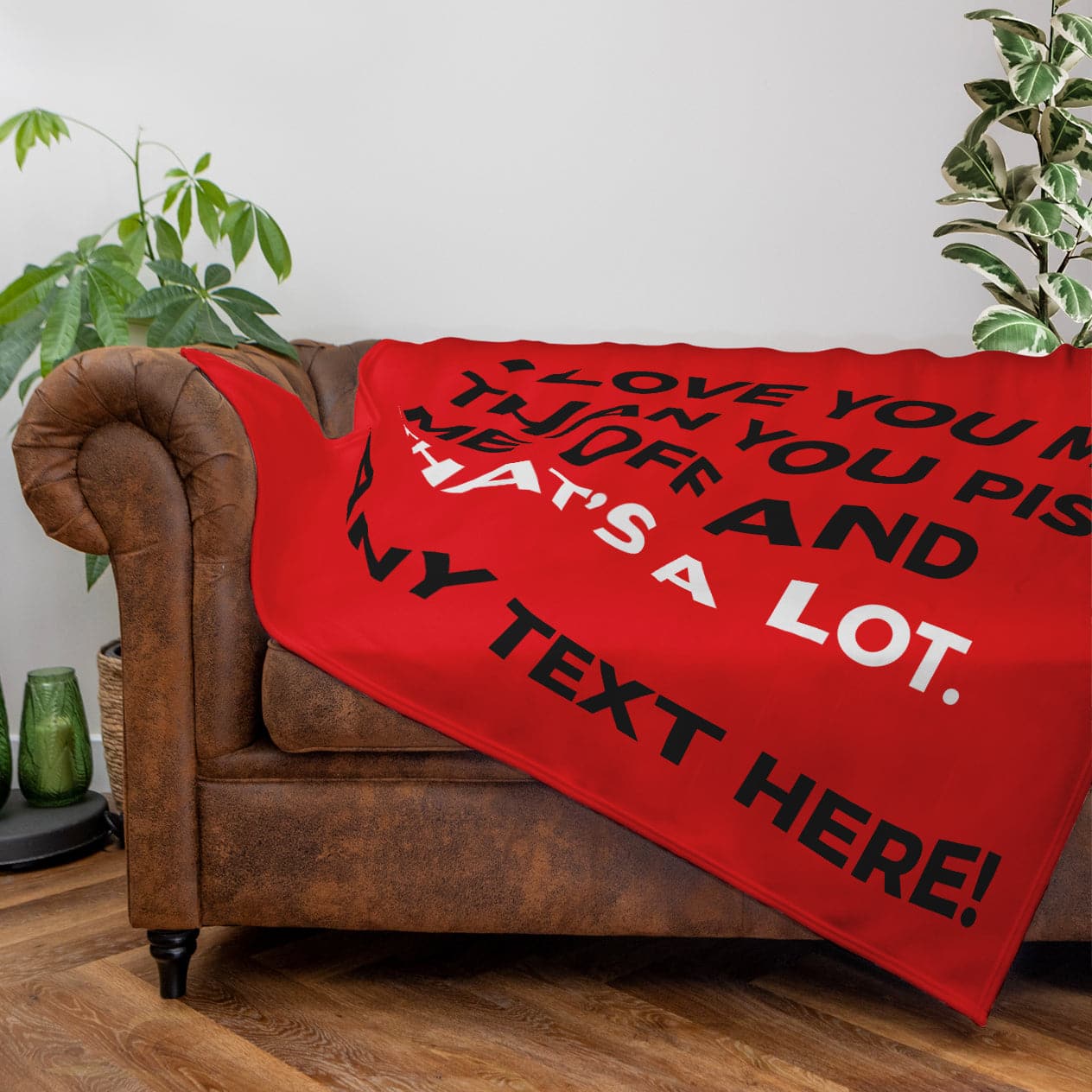 Personalised Piss Me Off Funny Valentines Day - Fleece Blanket Throw