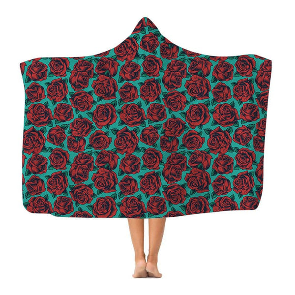 Vintage Roses - Hooded Blanket