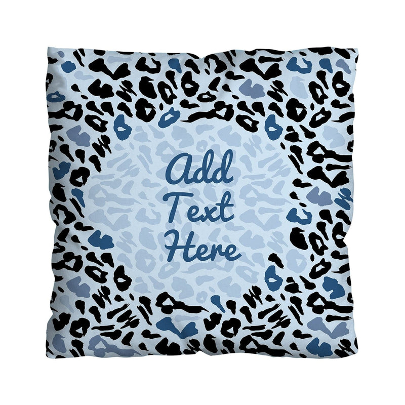 Blue Leopard Spot - Showerproof Garden Cushion