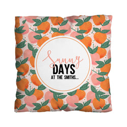 Pink Peaches - Showerproof Garden Cushion