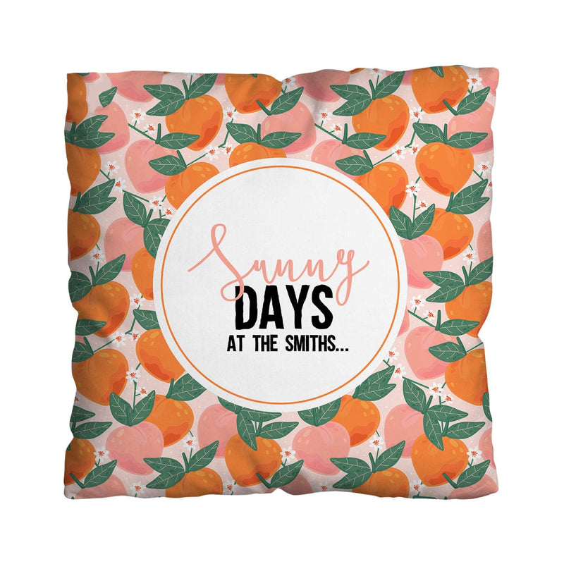 Pink Peaches - Showerproof Garden Cushion