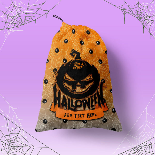 Ditsy Spiders - Personalised Trick or Treat Bag