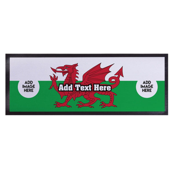 Personalised Bar Runner - Wales Flag