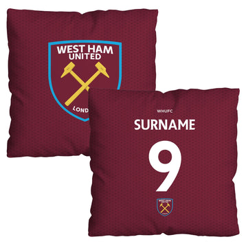 West Ham United FC - Name and Number 45cm Cushion - Officially Licenced
