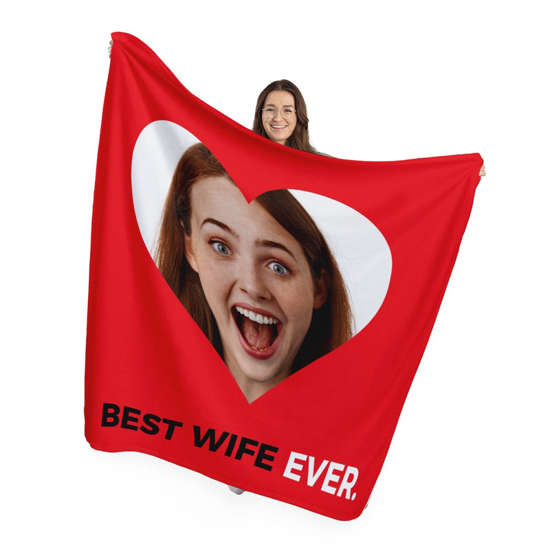Best Wife Ever - Valentines Gift - Personalised Photo Blanket