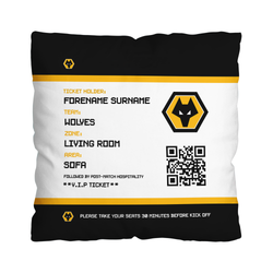 Wolves FC - Football Ticket 45cm Cushion - Officially Licenced