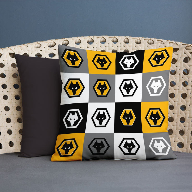 Wolves FC Custom Chequered Cushion