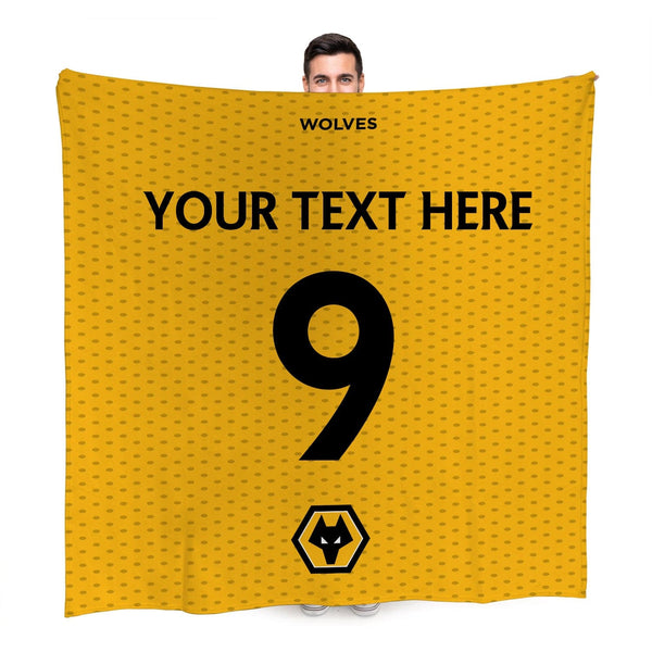 Wolves FC - Name and Number Fleece Blanket - Officially Licenced