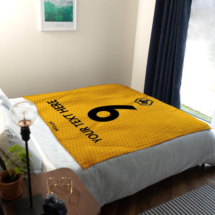 Wolves FC - Name and Number Fleece Blanket - Officially Licenced
