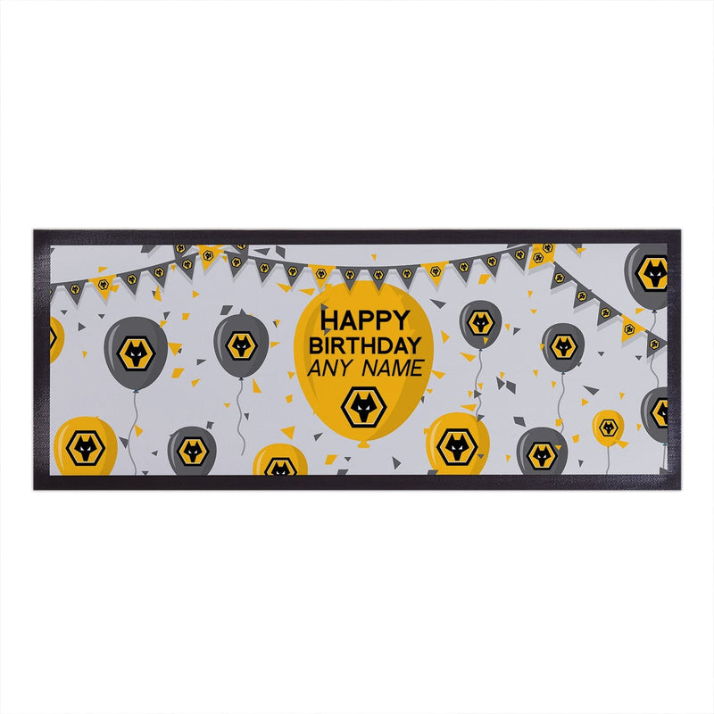 Wolves - Balloons Personalised Bar Runner - Officially Licenced