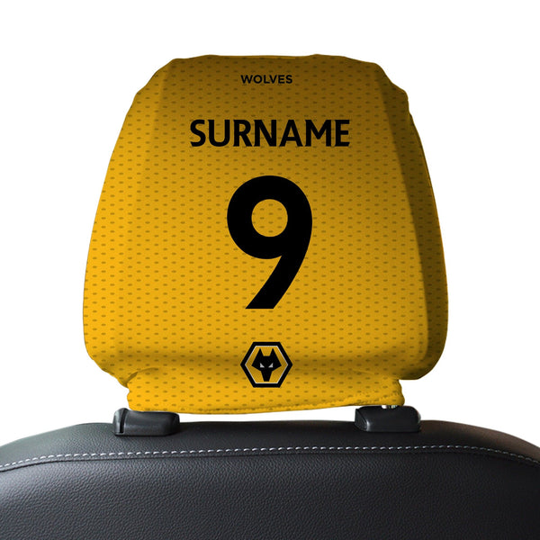 Wolves FC - Name and Number Headrest Cover - Officially Licenced