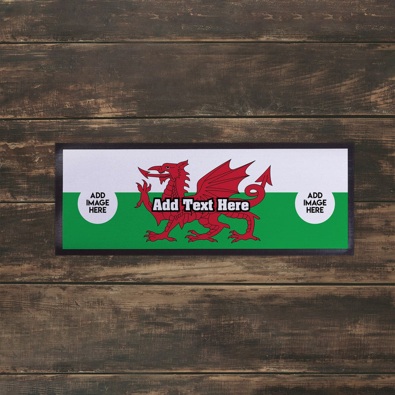 Personalised Bar Runner - Wales Flag