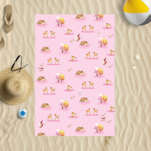 Woodland Creatures - Personalised Beach Towel