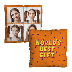 Worlds Best Gift - 4 Photos - 45cm Cushion