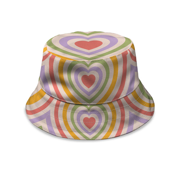 Psychedelic 60s Heart Custom Bucket Hat