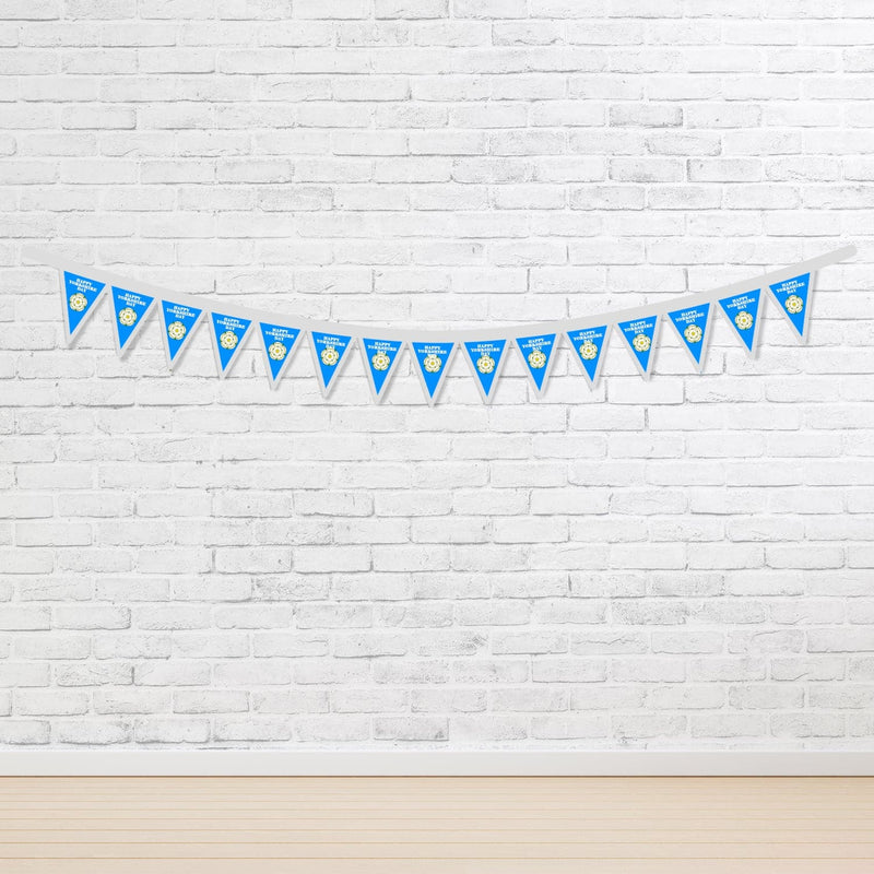 Yorkshire Rose - Happy Yorkshire Day - 3m Fabric Bunting With 15 Individual Triangles