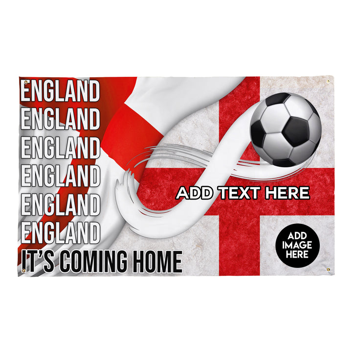 England Flag - World Cup - Personalised 5ft x 3ft Fabric Banner