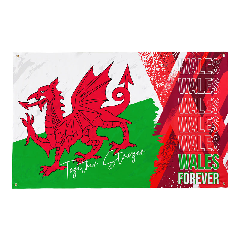 Wales Forever - Personalised 5ft x 3ft Fabric Banner