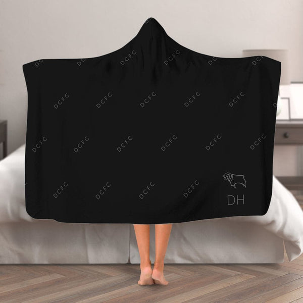 Derby County Pattern Hooded Blanket (Adult)