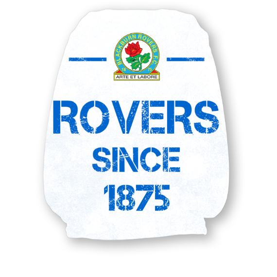 Blackburn Rovers FC Paint Splash Personalised Headrest Covers