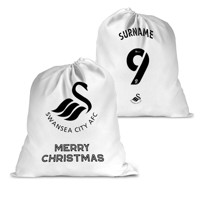 Swansea City AFC Back of Shirt Personalised Santa Sack