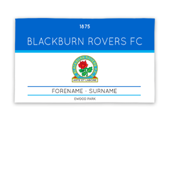 Blackburn Rovers FC Minimal Ticket Personalised 5ft x 3ft Banner