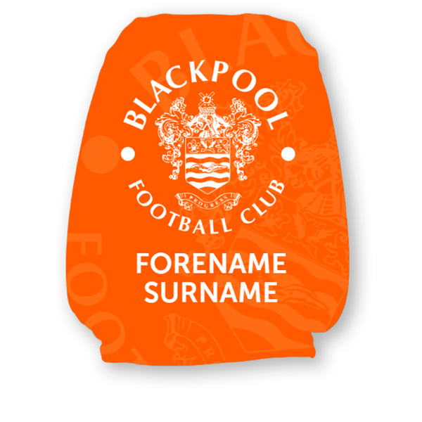 Blackpool FC Mono Personalised Headrest Covers