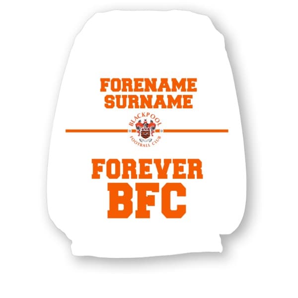 Blackpool FC Forever Personalised Headrest Covers