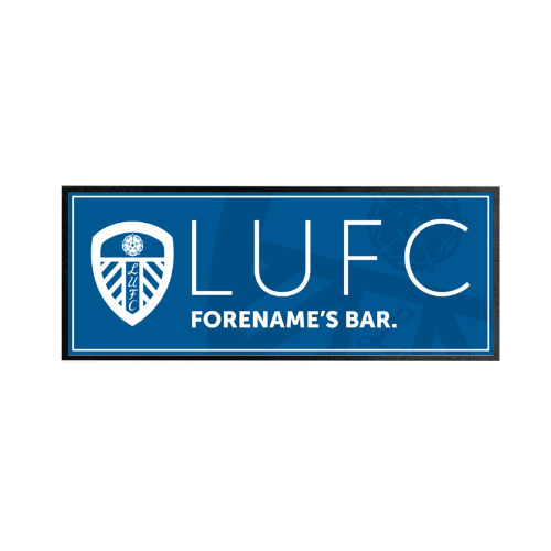 Leeds United FC Mono Crest Personalised Regular Bar Runner