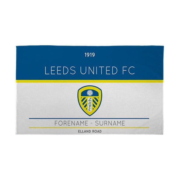 Leeds United FC Personalised Minimal Ticket 5ft x 3ft Banner