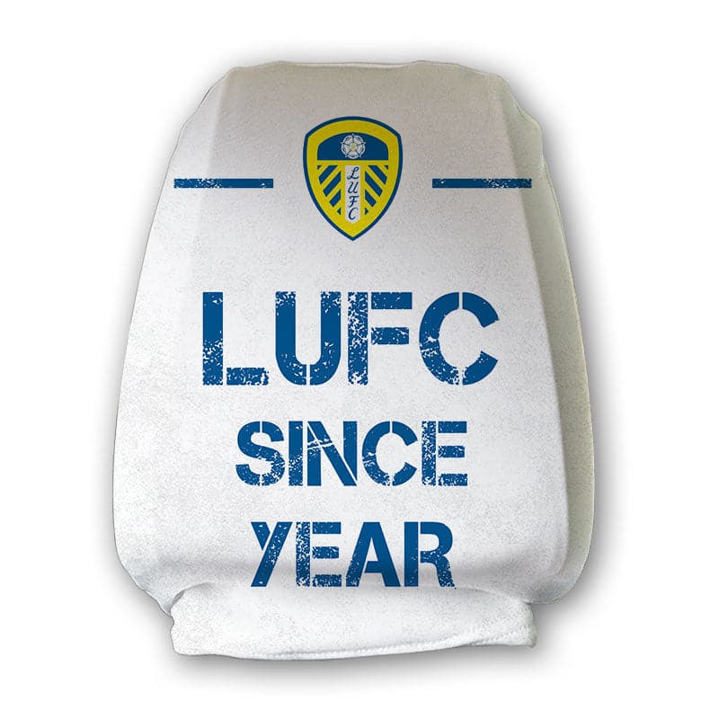 Leeds United FC Paint Splash Personalised Headrest Cover
