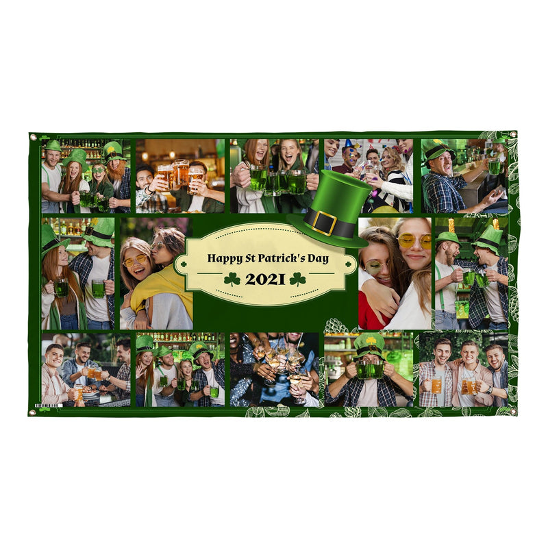 St Patrick's Day Photo Banner - Edit text - 5FT X 3FT