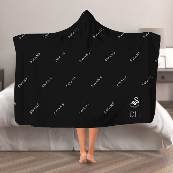 Swansea City AFC Pattern Hooded Blanket (Adult)