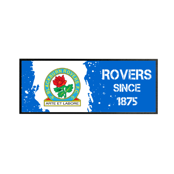 Blackburn Rovers FC Paint Splash Personalised Regular Bar Runner
