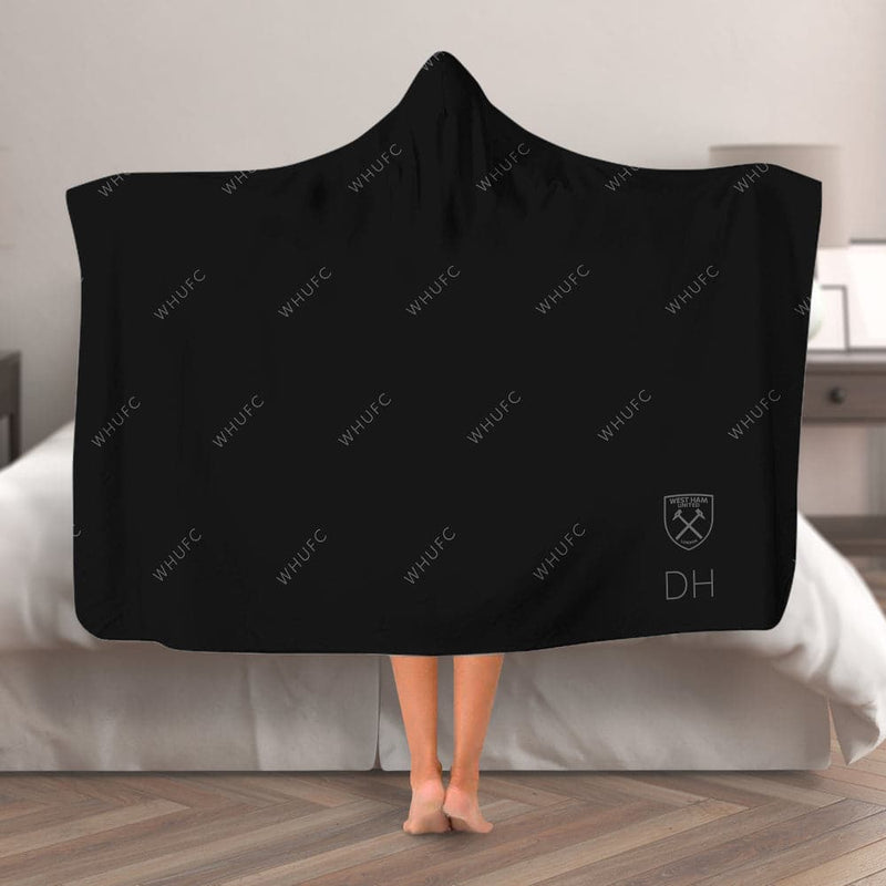West Ham United FC Pattern Hooded Blanket (Adult)