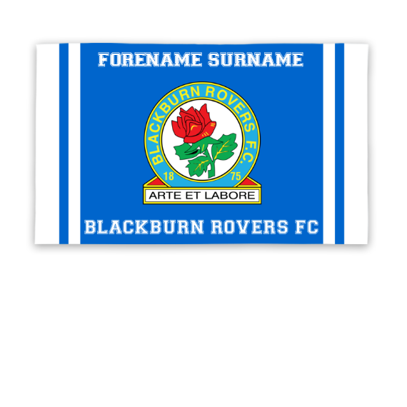 Blackburn Rovers Crest Personalised 5ft x 3ft Banner